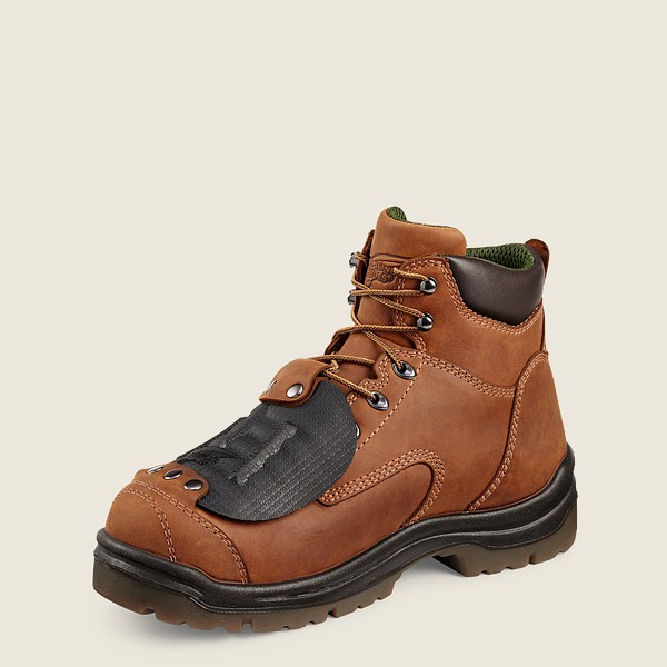 Red Wing Safety Boots Brown - Mens King Toe® - 6-inch Toe Metguard - 5098-KBWJU